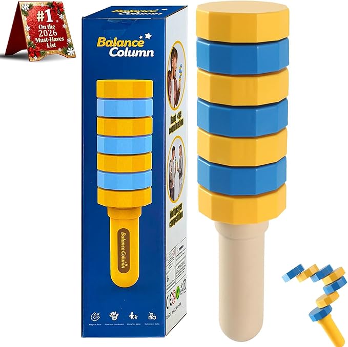 Handheld Wooden Balancers, Wooden Balance Challenge Set, Hand Eye Coordination Sensory Balance Toy for Kids, Coordination & Motor Skills, Encourages Creative Play & Patience