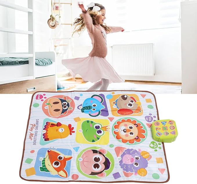 Alomejor Kid Dance Mat Multi Modes Electronic Musical Dance Pad for Boys Girls with Interactive Fun Educational Value Safe Non Materials