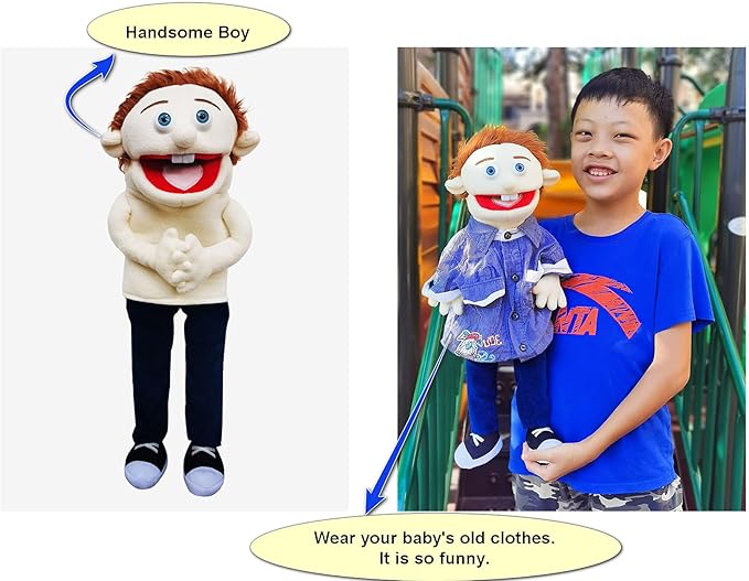 25", Rodayna Pilot Puppet, Full Body, Ventriloquist Style Puppet,Hand Puppet with Movable Mouth for Kids and Adults,Unique.