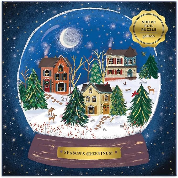 Galison Winter Snow Globe 500 Piece Puzzle