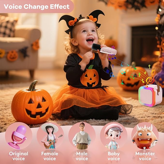 Toddler Karaoke Machine for Girls: Music Singing Toys with 2 Microphones - Popular Birthday Gift Ideas for 2 3 4 Year Old Girls