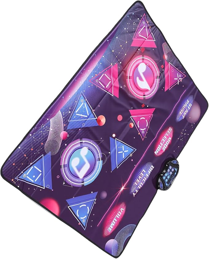 Kids Dance Mat, Fabric Music Electronic Toy with 8 Game Modes, Engaging Interactive Dual Player Dance Pad for Boys and Girls