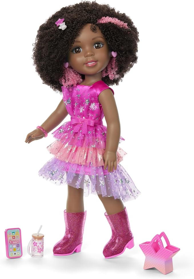 American Girl, AG Sisters Glitz & Glam Fashion Set, Doll Clothes, for 14.5-inch Dolls, 7 pcs, for Ages 4+
