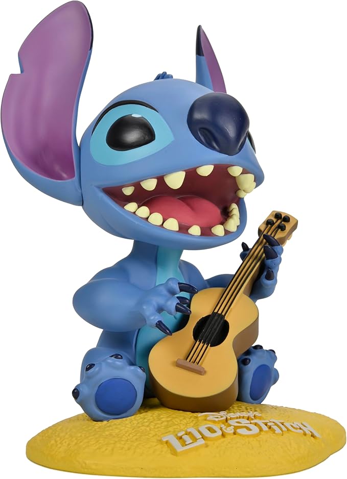 NECA Disney's Lilo & Stitch 6.5" Stitch with Ukulele Head Knocker Bobblehead