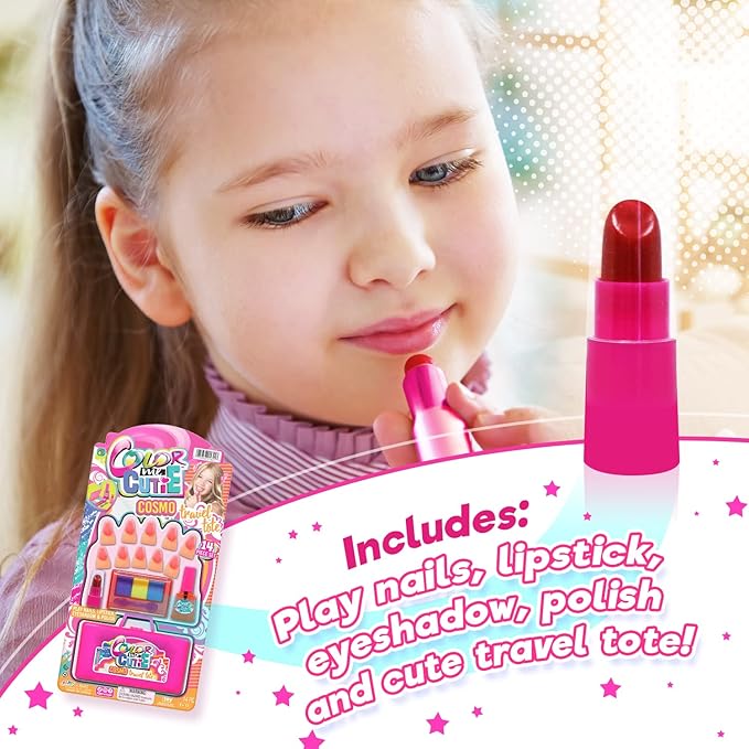 JA-RU Makeup Toy for Girls (6 Beauty Kits) Eyeshadow Palette, Toy Lipstick, Nail Polish, Fake Nails. Kids Pretend Play. Princess Beauty Set. Birthday Girl Gifts & Accessories. 1621-6