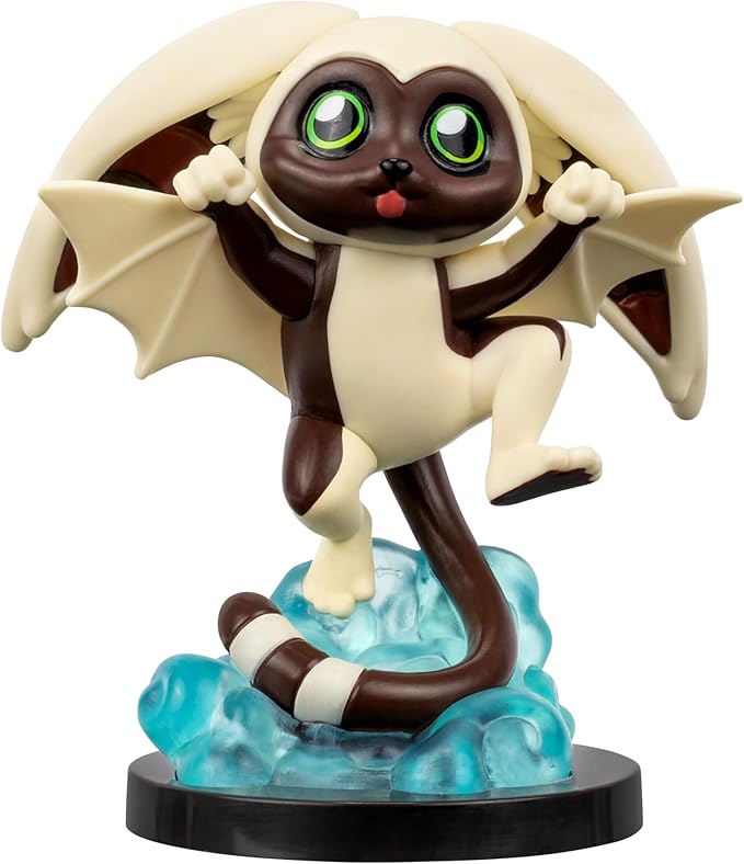 Jazwares Avatar: The Last Airbender Momo - 4-Inch Mini Figure in Kawaii Style in Dynamic Pose with Display Base