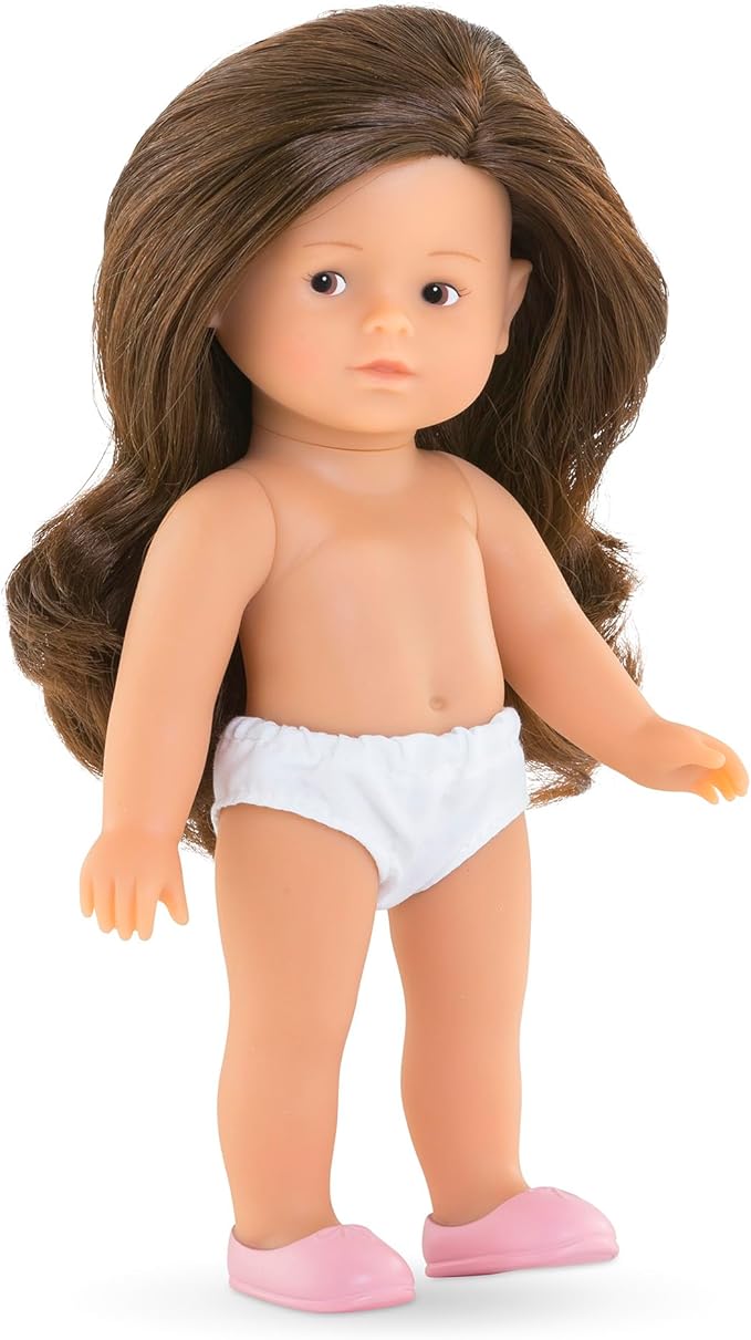 Corolle Mini Corolline Romy Unicorn Gift Set Includes 8" Doll and 3 Accessories - Shirt, Shorts and Headband with Hair Extensions, for Ages 3 Years and up