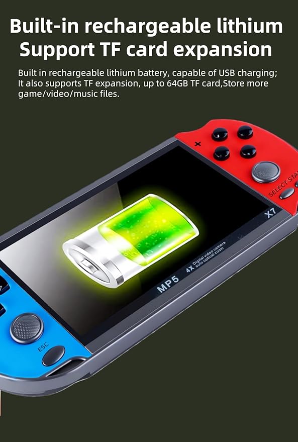 4.5 Inch Retro Game Console Multiple Simulators Built-in Free 3000 Games Support Video/Music Portable Children's Puzzle Device/Toys Electronic Game Kid's Travel Companion
