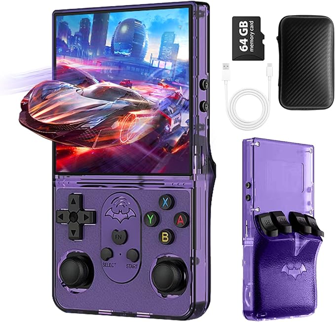 S600 Retro Gaming Console, Retro Handheld Console 4.0'' Screen Linux System, 64G TF Card, Support 30+ Simulators, 3500mAh Rechargeable Portable Pocket Arcade