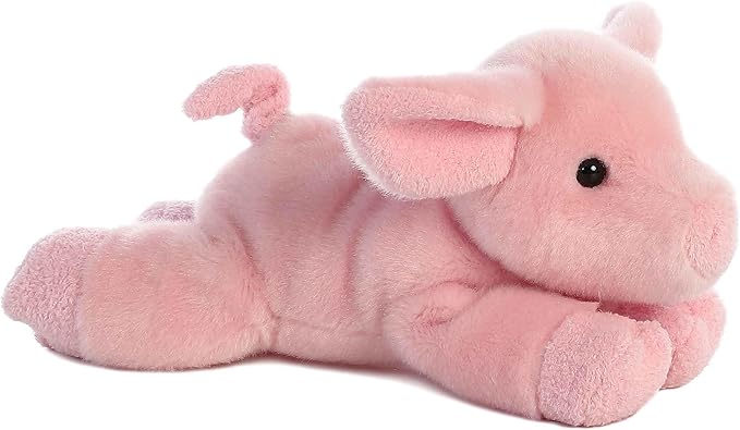 Aurora® Adorable Mini Flopsie™ Pickles Piglet™ Stuffed Animal - Mini Companions Ready for Playful Adventures - for Kids All Ages, Toddlers, Adults, and Families - Pink 9 Inches