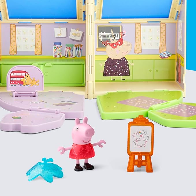 Peppa Pig Peppa's Pop-Open Playgroup Playset with Figure, Preschool Toys for 3 Year Old Girls and Boys and Up