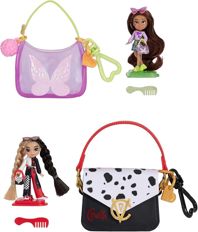 Disney ILY Mini Dolls Tote-ILY-Teenies Blind Pack Bundle (2 Dolls in Each), Inspired by Your Favorite Disney Characters or Stories with Matching Purse and Accessories – Which One Will You Get?