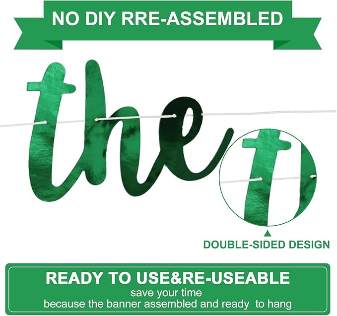 BEISHIDA Double-Sided Green The Beginning of A New Chapter Banner,Farewell Book Themed Housewarming Party Congratulations Decorations,Going away party Retirement Garland,Graduation Sign 2026 Banner