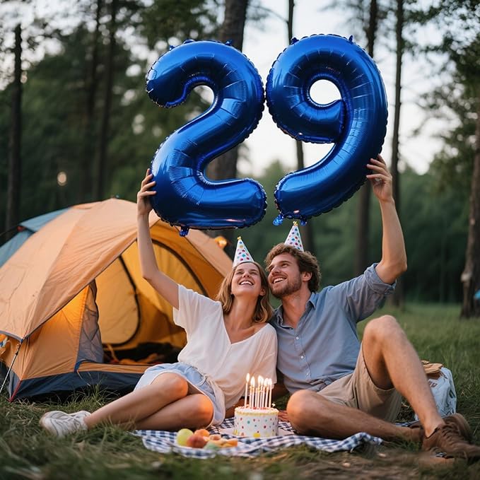 40 Inch Navy blue Number 29 Digital Balloon,Jumbo Mylar Foil Helium Balloon for 29 Balloons for Birthday Party,Wedding Anniversary Party Decorations