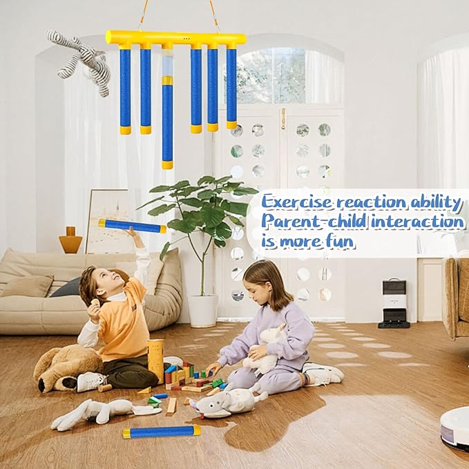 Reflex Drop Sticks Challenge Game - 3 Adjustable Speed Modes, Hand-Eye Coordination & Reaction Training Toy, Fun Catch Falling Sticks Game for Kids, Adults