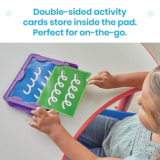 hand2mind Cursive Letter Tracing Sensory Pad, Reusable Handwriting Practice for Kids, Cursive Alphabet Learning Toys, Tracing Board, Fine Motor Activities, Writing Center for Classroom
