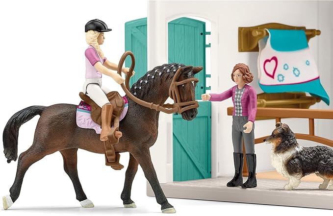 Schleich Horse Club - 67PC Sofia's Tack Shop Playset with Toy Horse Figurine, 2 Poseable Action Figures and Accessories - Realistic Pretend Shopping Toys for Girls and Boys - Kids Toys Ages 5+ | 42568