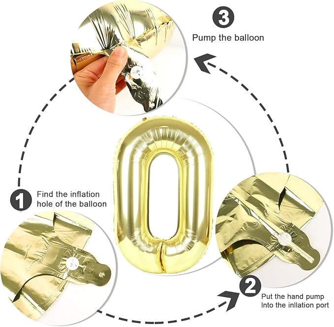 Balloon Numbers 40 Inch 5 Ballon for 5th Birthday Decorations, 15 25 35 50 Big Light Gold Number Balloons for Wedding Photo Shoot Party Decor