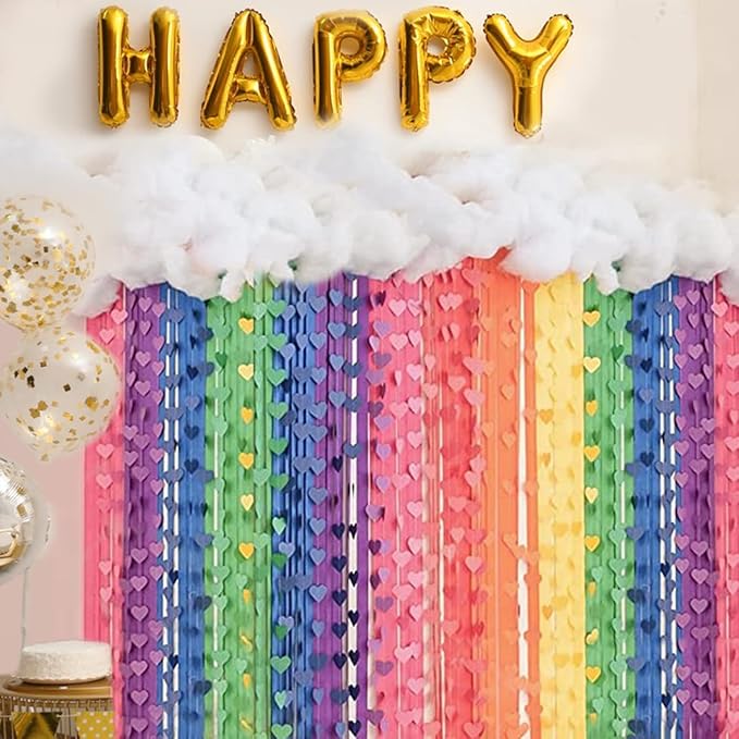 Crepe Paper Streamers 9 Rolls 738ft,Pack of Rainbow Assorted Colored Party Streamers,9 Colors Streamers Party Supplies, for Birthday Decorations,Rainbow DIY,Wedding Baby Shower (1.8 Inch x 82 Ft/Roll)