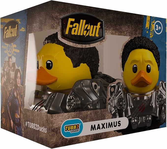 TUBBZ Boxed Edition: Fallout TV - Maximus Cosplaying Rubber Duck Vinyl Figure – Official Collectible for Fans of Fallout TV
