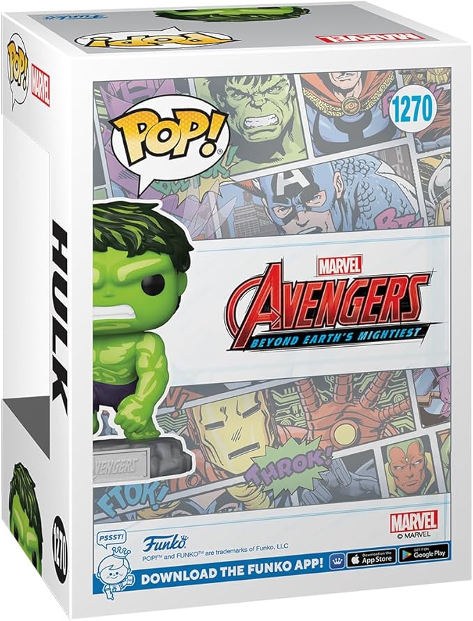 Funko Pop & Enamel Pin: The Avengers: Earth's Mightiest Heroes - 60th Anniversary, Hulk with Enamel Pin - Marvel Comics - Amazon Exclusive - Collectable Vinyl Figure - Gift Idea - Superheroes Fans