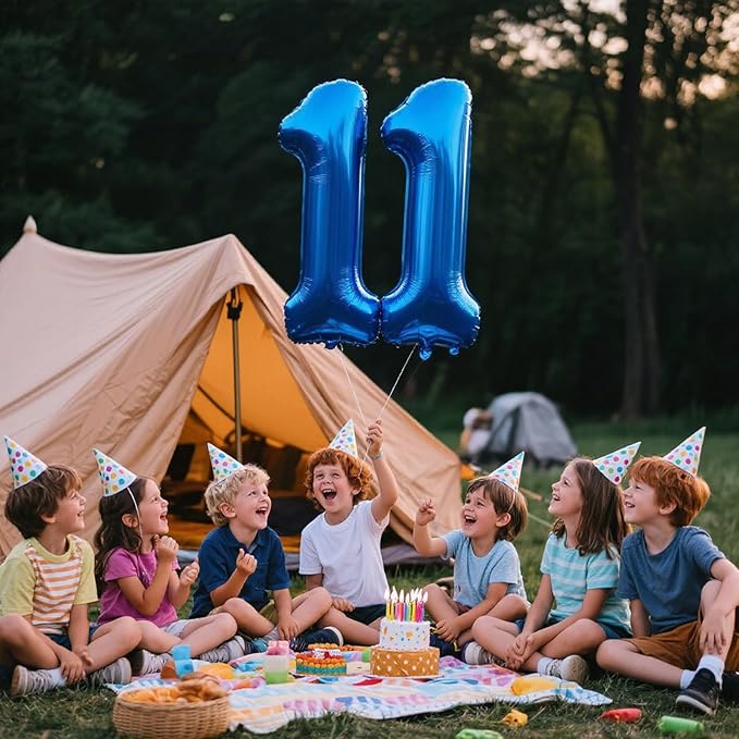 40 Inch Navy blue Number 11 Digital Balloon,Jumbo Mylar Foil Helium Balloon for 11 Balloons for Birthday Party,Wedding Anniversary Party Decorations