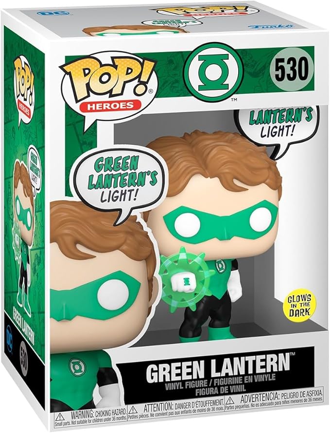 Funko Pop Heroes: DC - Green Lantern - (Beware),- (Glow-in-The-Dark) - DC Comics - Collectable Vinyl Figure - Gift Idea - Official Merchandise - Toys for Kids & Adults - Superheroes Fans