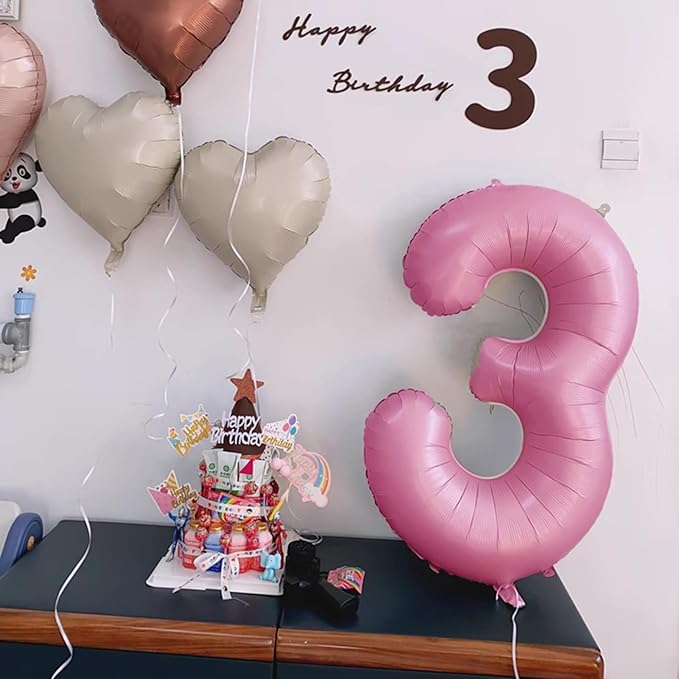 40 Inch Pink Number 30 Digital Balloon,Jumbo Mylar Foil Helium Balloon for 30 Balloons for Birthday Party,Wedding Anniversary Party Decorations