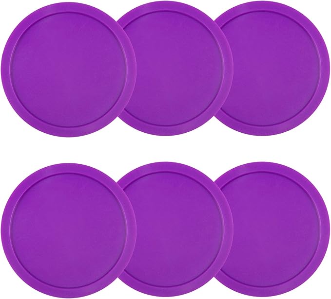 ONE250 3 1/4 inch Air Hockey Pucks, Full Size Goal Packs Replacement Accessories for Game Tables (6 Pcs)