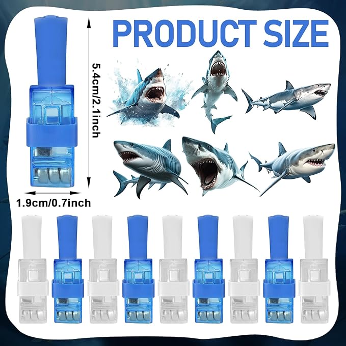 36Pcs Shark LED Finger Lights Under the Sea Party Favors Glow in the Dark Light Up Finger Lights Ocean Animal Themed Toys Bulk for Birthday Party Goodie Bag Stuffer Birthday Gifts Classroom Prize