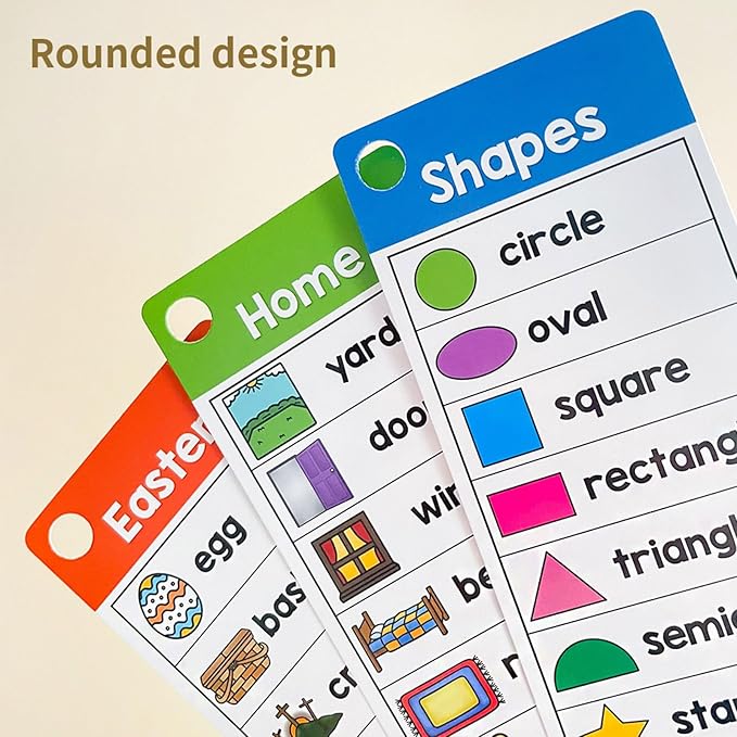 1 Set Double Sided Vocabulary Flashcards Educational Learning Cards High Frequency Sight Words Flashcards Learn to Read