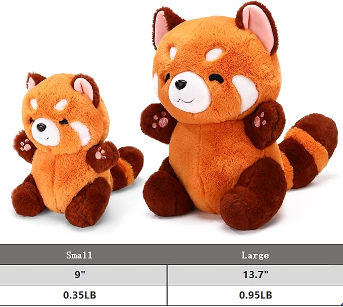 Red Panda Stuffed Animal Cute Red Panda Plush Toy Panda Plushie Christmas Birthday Valentine's Day Gift for Girlfriend Kids Birthday 13.7" Stuffed