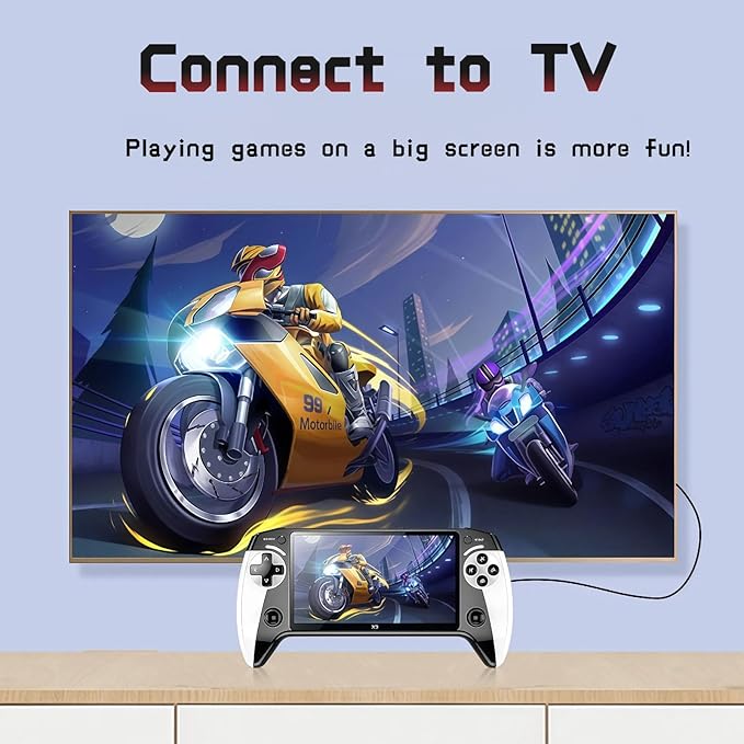 X9 Retro Handheld Game Console,Retro Game Console,5.5-Inch HD IPS Screen, 20,000+ Classic Games, TV Output, Bluetooth Controller, Expandable Storage, 5-Hour Battery Life