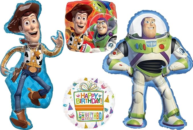 Anagram Woody and Buzz Lightyear's Birthday Party Supplies Balloon Bouquet Decorations