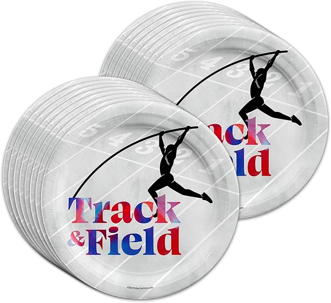 Track and Field Birthday Party Supplies Set Plates Napkins Cups Tableware Kit for 16