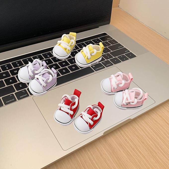 Mini Shoes for Lu bubu 17cm , Mini Shoe Accessories, Cute PU Leather Lace Shoes Suitable for 17cm Lu bubu, Dress Up Shoe Replacement Gold