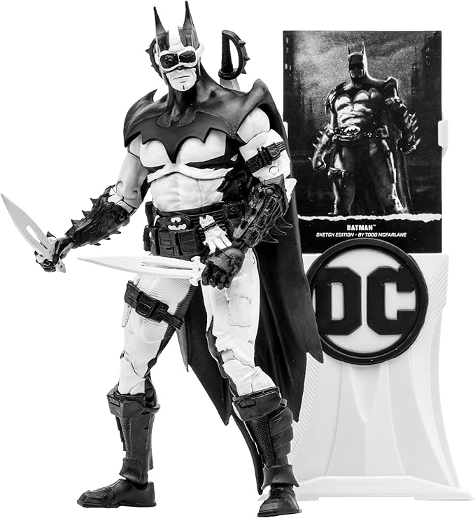 McFarlane Toys DC Multiverse Batman 7-Inch Scale Figure - Sketch Artist Edition with Exclusive Accessories, Ultra Articulation, Designer Box, and Collectible Art Card for Collectors
