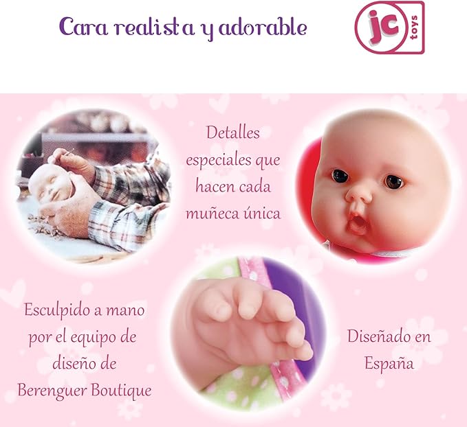 JC Toys - 14" Lots to Love Babies Doll and High Chair | Feeding Gift Set and Accessories | Posable & Waterproof | Ages 2+, Pink