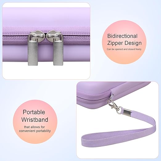 Elonbo Carrying Case for TaddToy/WELLST·G/Beijue/FAMILY POCKET/CCTU/X- JOYKIDS/GREENCREEK/Beico/KAVOYI/GuaiyeyeAP/TEBIYOU Handheld Game Console, Portable Electronic Gaming Player Bag, Purple