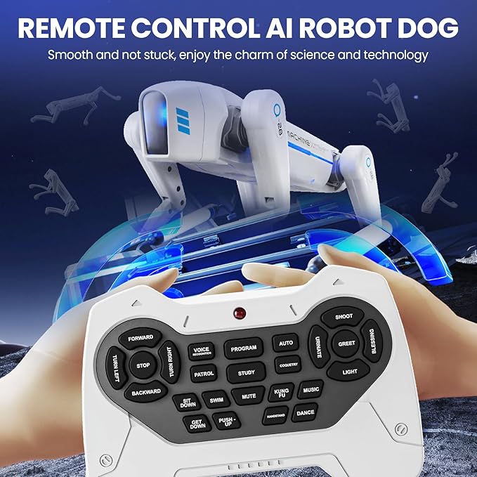 Smart Robot Dog Toy, Interactive STEM Robot Pet, Voice & Remote Control, App Programming, 30+ Actions, Bionic Walking, Robotic Dog Birthday Gifts for Kids Boys Girls Age 6+