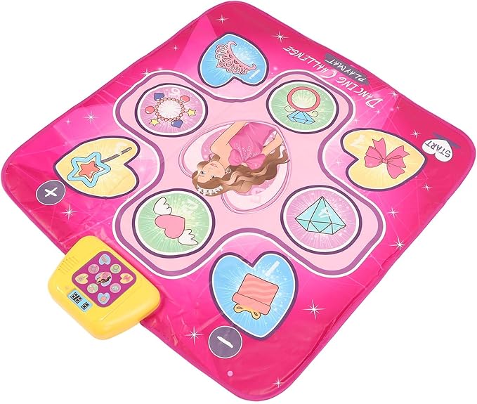 Dance Mat for Kids 35.4in Wireless Non Slip Programmable Electronic Rhythm Step Dance Pad with Foldable Design for Indoor Outdoor Use