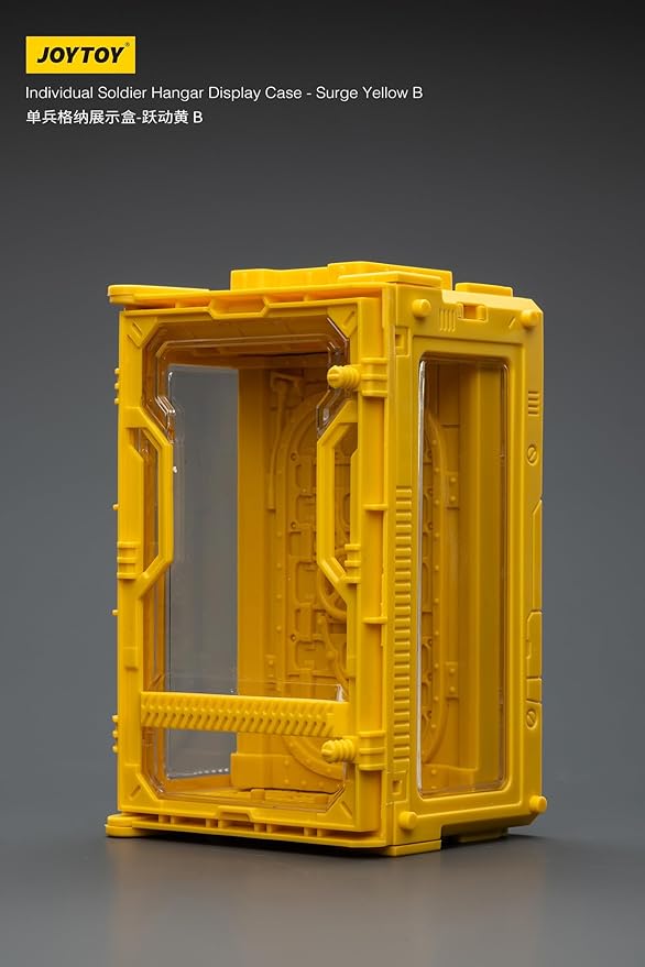 JOYTOY 5'' Display Box,Action Figures Display Case - Individual Soldier Hangar Display Case - Surge Yellow B - Dustproof Collectibles Box Ages 15+