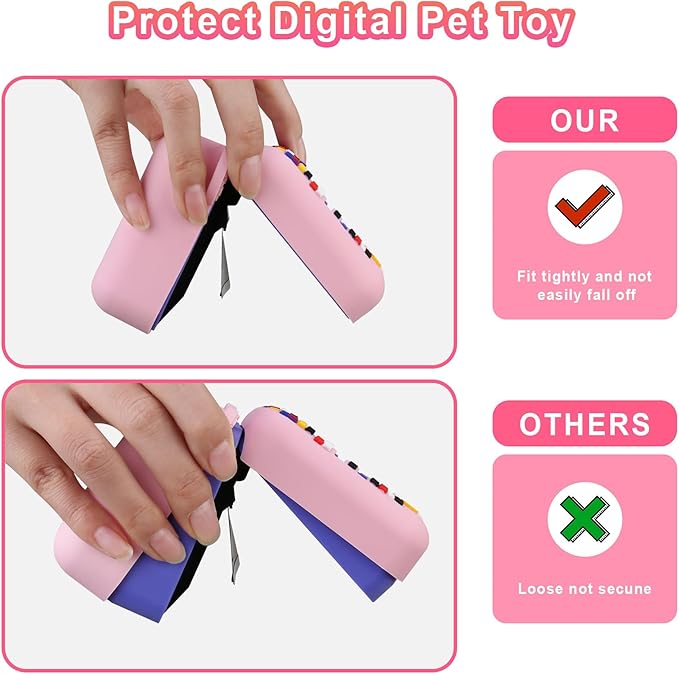 Canboc Silicone Case for Bitzee Orginal Interactive Toy Digital Pet, Protective Skin Cover for Bitzee Virtual Electronic Digital Pet, Pink (Case Only)