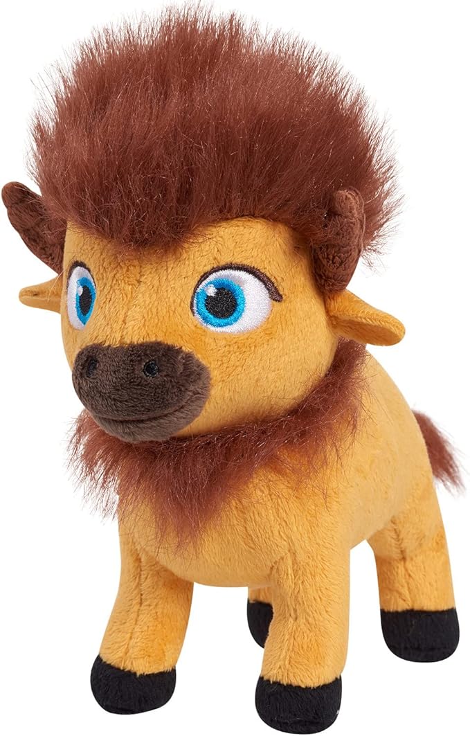 Netflix Ridley Jones 8-Inch Collectible Plush Stuffed Animal, Fred, Bison, Soft Plushie, Kids Toys for Ages 3 Up by Just Play