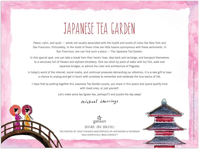 Galison, Puzzle Michael South Japanese Tea Garden 300 Piece