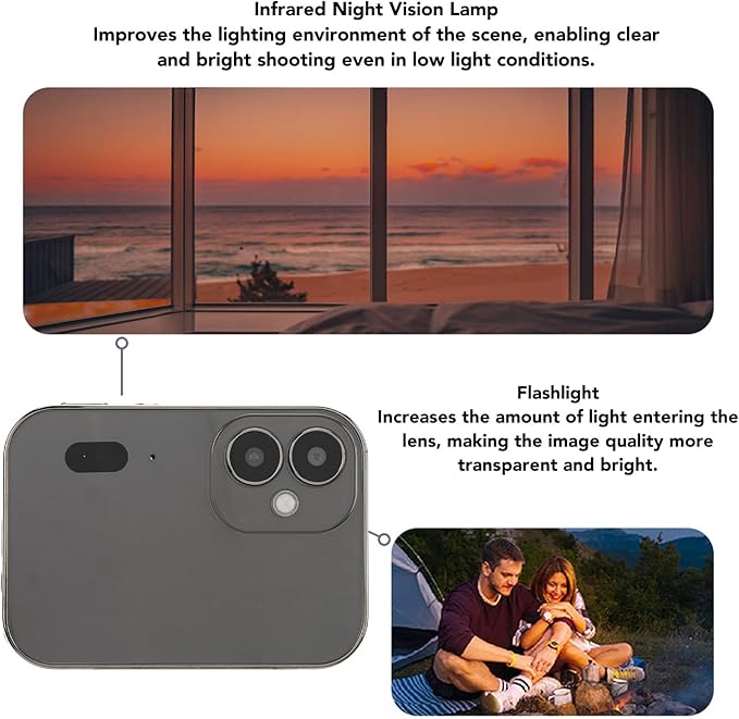 4K Digital Camera, 64MP Vlogging Camera with 3 Inch Touchscreen for Kids, 120 Degree Wide Angle & Night Vision Compact Cam, No SD Card Included