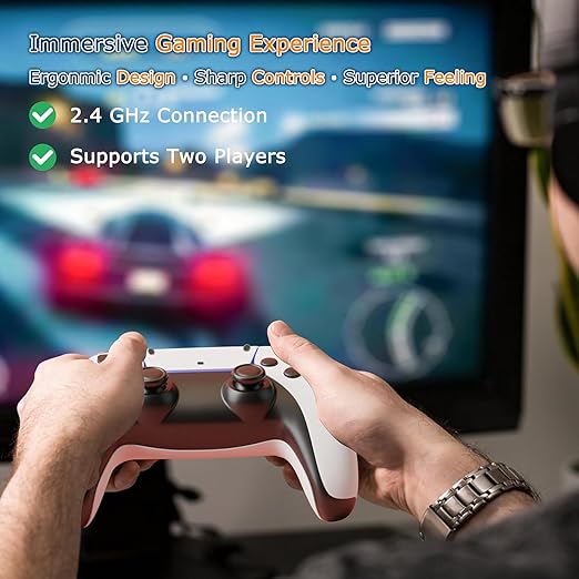 Youngwants Plug & Play Video Game Console with 40000+ Games, Retro Game Console with 23+ Emulators Classic Games, Dual Controllers Birthday Gifts for Boys & Girls，4K HDMI TV Games
