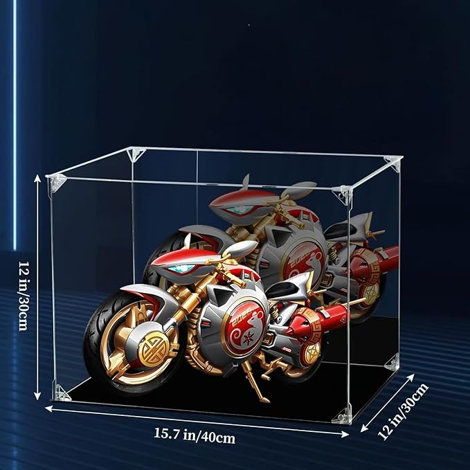 Display Case for Collectibles Assemble Clear Acrylic Box Alternative Glass Case for Display Action Figures Home Storage Organizing Toys (40x30x30cm B)
