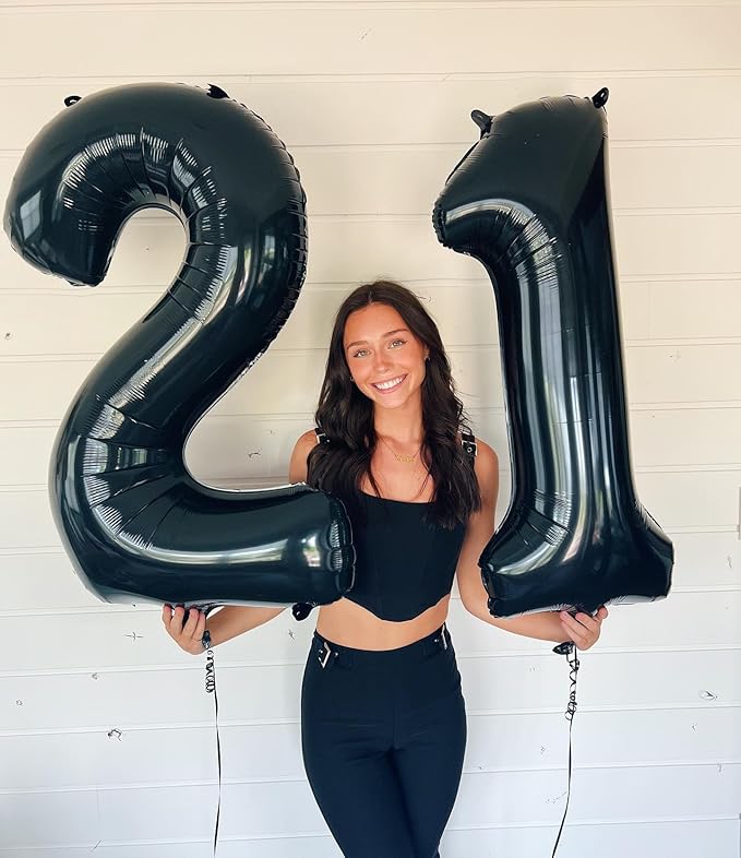 Black Number 11 Balloon 40 inch, 11 Number Balloons, 11th Black Birthday Decorations, 11 Year Old Girls Boys Party Supplies