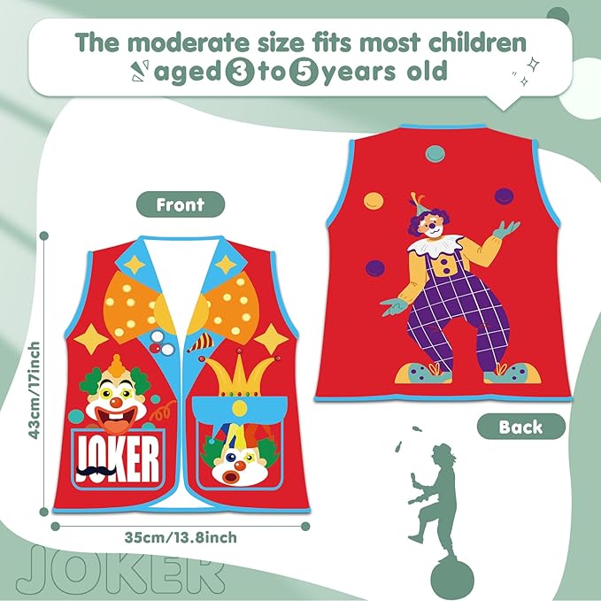 JaGely 13 Pieces Kids Dress up Clothes, Toddlers Community Helper Dress up Vest, Career Role Play Costumes, Cosplay Clothes for Girls and Boys Pretend Play Party Supplies, 13 Styles